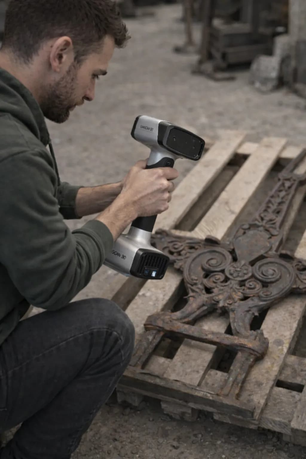3D-skanning av den eksisterende delen 1