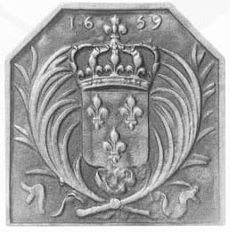 Fleur-de-lis skjold med palmer