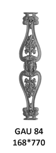 Balustrade, utsmykket rekkverk i støpejern