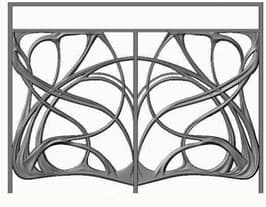 Balustrade, utsmykket rekkverk i støpejern