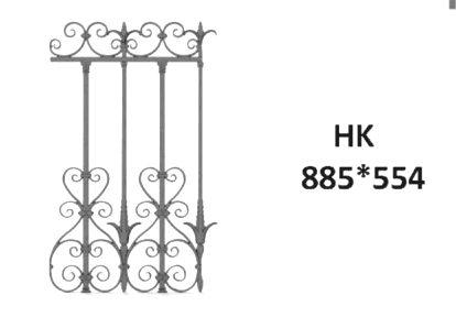 Balustrade, utsmykket rekkverk i støpejern