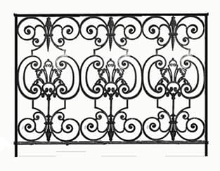 Balustrade, utsmykket rekkverk i støpejern