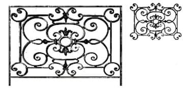 Balustrade, utsmykket rekkverk i støpejern
