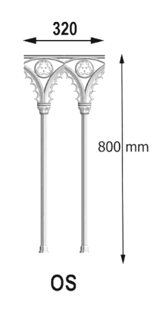 Balustrade, utsmykket rekkverk i støpejern