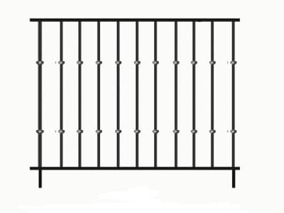 Balustrade, utsmykket rekkverk i støpejern