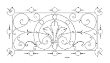 Balustrade, utsmykket rekkverk i støpejern