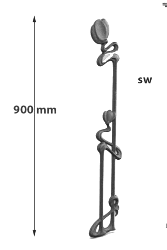 Balustrade, utsmykket rekkverk i støpejern