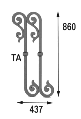 Balustrade, utsmykket rekkverk i støpejern